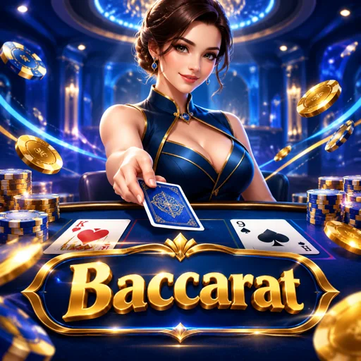 Mesa de baccarat ao vivo com dealer distribuindo cartas em transmissão HD