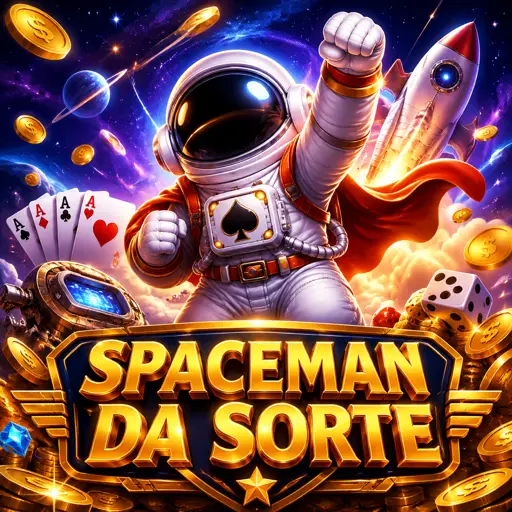 Spaceman com astronauta subindo no espaço e indicador de multiplicador